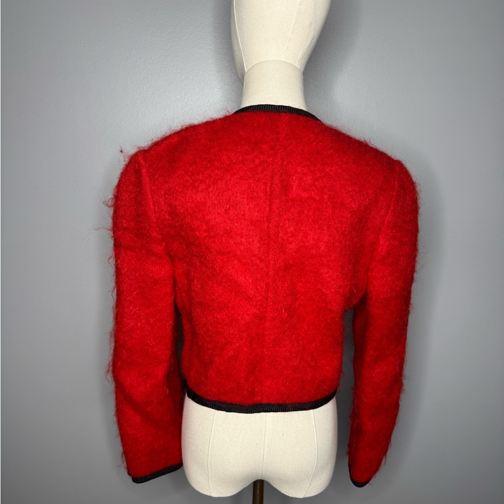 Adele Simpson Red Vintage Cropped Jacket - image 4